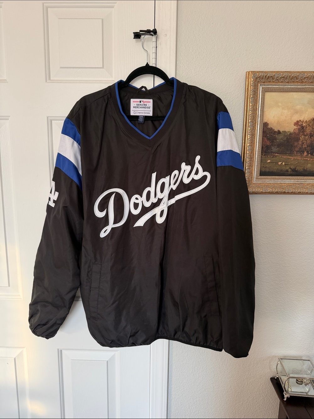 Genuine Merchandise Los Angeles Dodgers Black Windbreaker Pullover